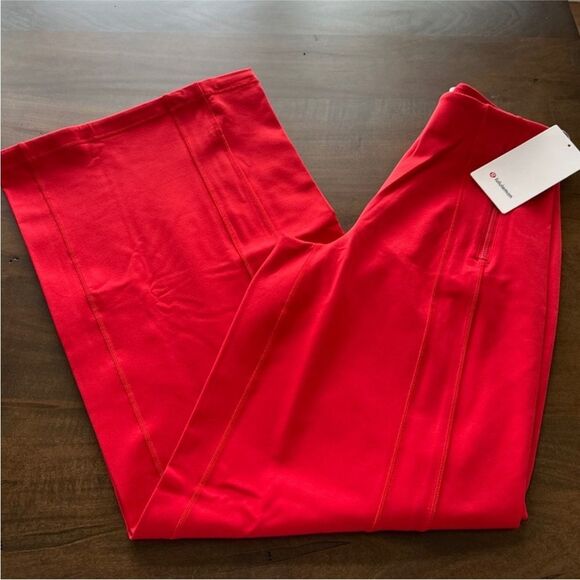 NWT Medium Define HR High-Rise Wide-Leg Pant Luon Oxford Red NEW LULULEMON - Picture 3 of 12